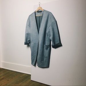 Blue Suede Like Jacket